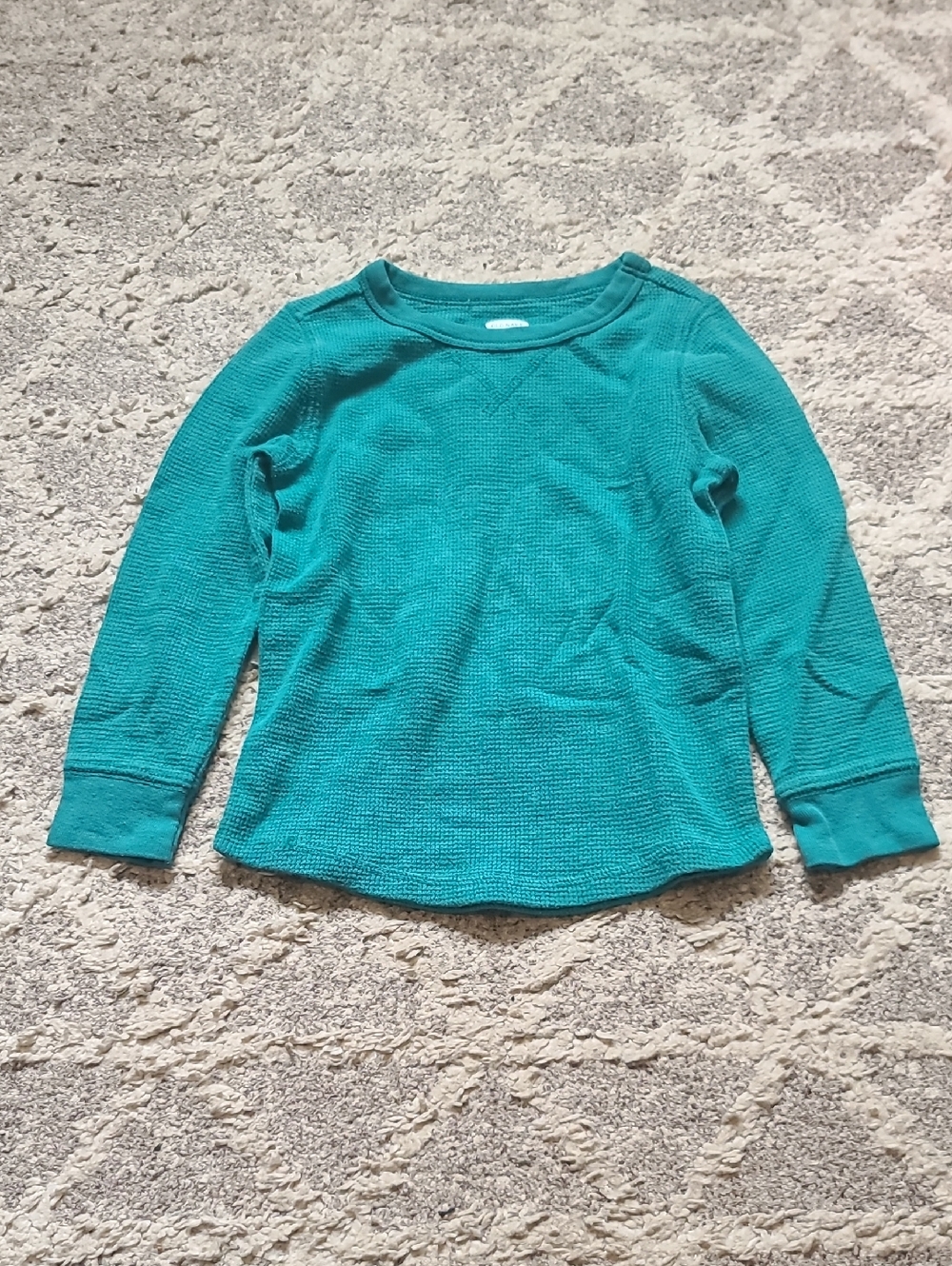 10 for $25 - Old Navy Girls 4T Green Waffle Long Sleeve Shirt